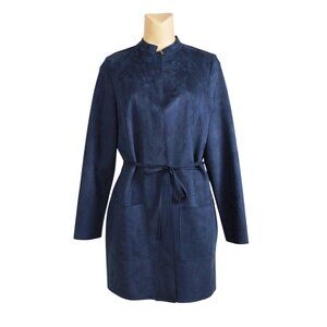 Nygard Faux Suede Self-tie Dress Coat